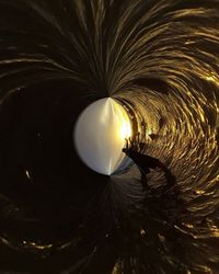 Close-up of illuminated lights at night