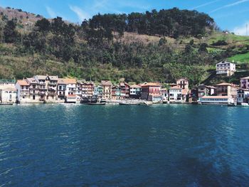 View of town by sea