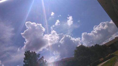 Sun shining through clouds