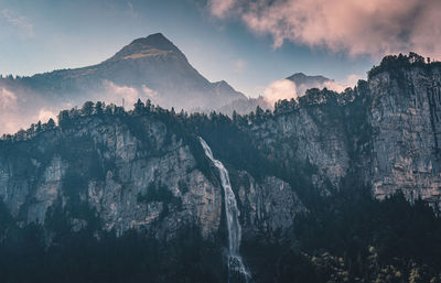 Mountains against sky