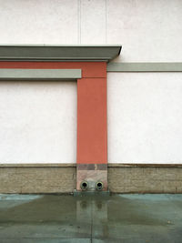 Closed door of building