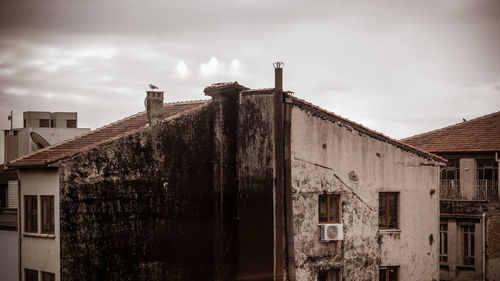 Exterior of old building against sky