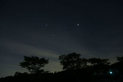 Low angle view of star field against star field