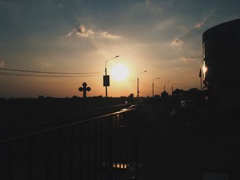 Sun shining through clouds