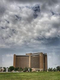 Buildings in city against sky