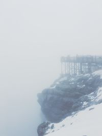 Scenic view of snow covered landscape