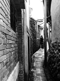 Narrow alley in city