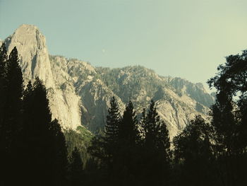 Scenic view of mountains against clear sky