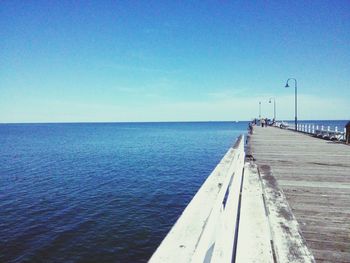 View of pier on sea