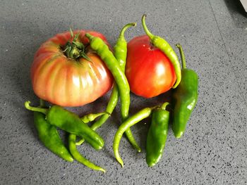 High angle view of vegetables