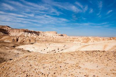 Scenic view of desert against sky