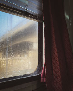 View of airplane window