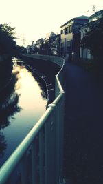 View of canal in city