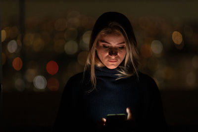 Young woman looking away