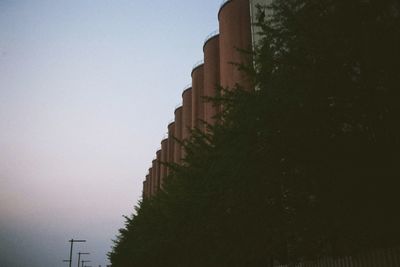 Low angle view of building against clear sky