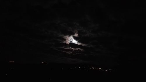 Low angle view of sky at night