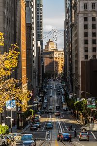 City street with buildings in background