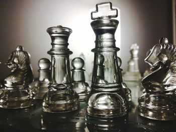 Close-up of bottle on table