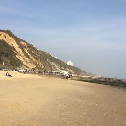 Tourists on beach