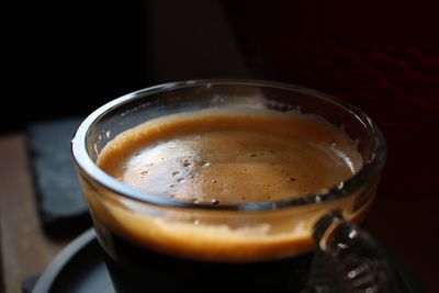 Close-up of coffee on table