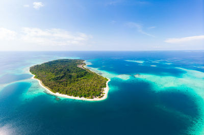 Aerial view of island