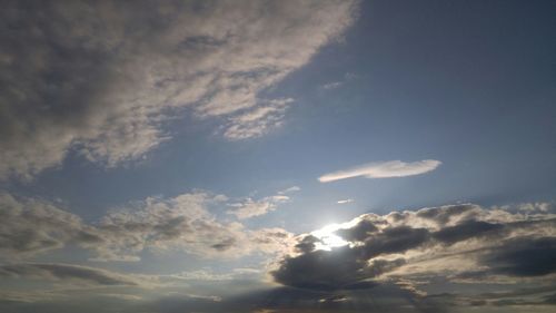 Low angle view of clouds in sky