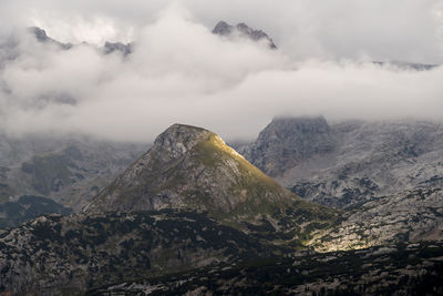Steinernes meer, mountain landscape in bavaria, germany and austria in autumn