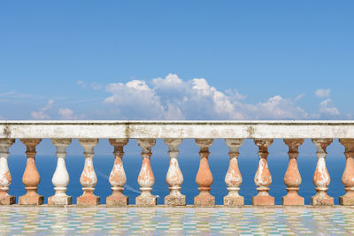 View of swimming pool against blue sky