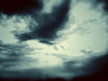 Low angle view of storm clouds in sky