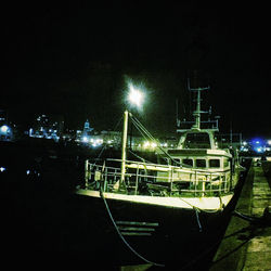 View of illuminated city at night