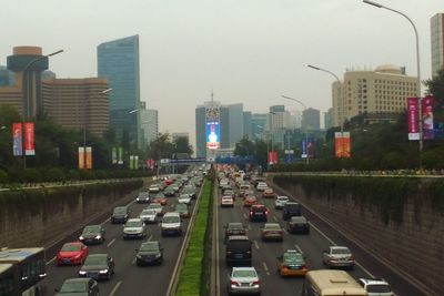 Traffic on road