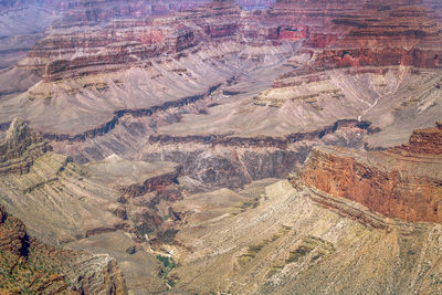 High angle view of rock formations