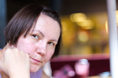 Close-up portrait of mature woman