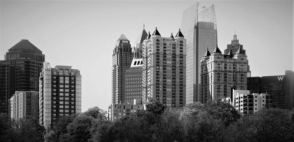 Low angle view of buildings against sky