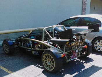 Cars parked in parking lot