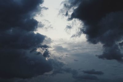 Low angle view of clouds in sky