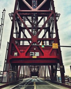 Low angle view of bridge against sky