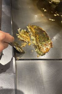 High angle view of person preparing food
