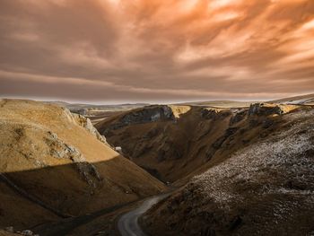 Scenic view of desert against sky