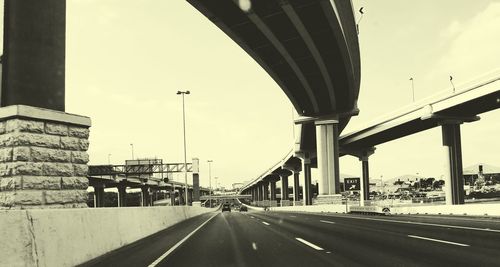 Bridge over highway in city
