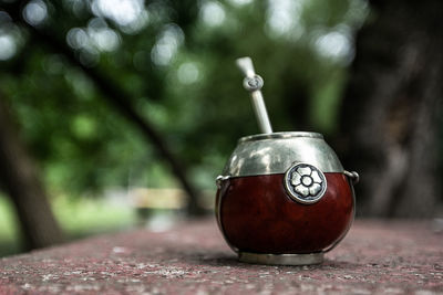 Close-up of drink on table