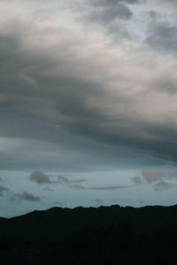 Low angle view of storm clouds in sky