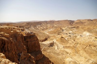 Scenic view of landscape against clear sky
