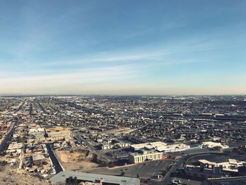 High angle view of city