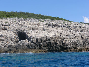 The cave in the white rock