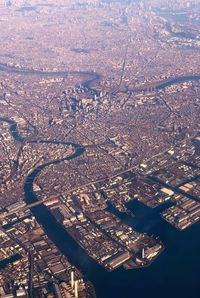 High angle view of cityscape