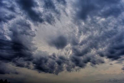 Low angle view of storm clouds in sky