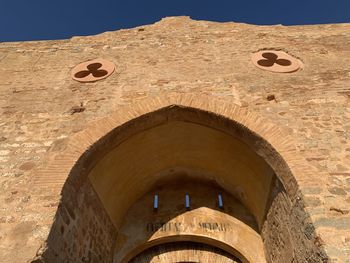 Low angle view of old ruins