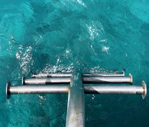 High angle view of swimming pool