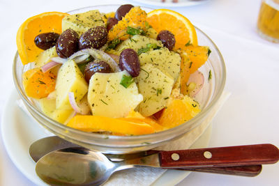Close-up of food in plate